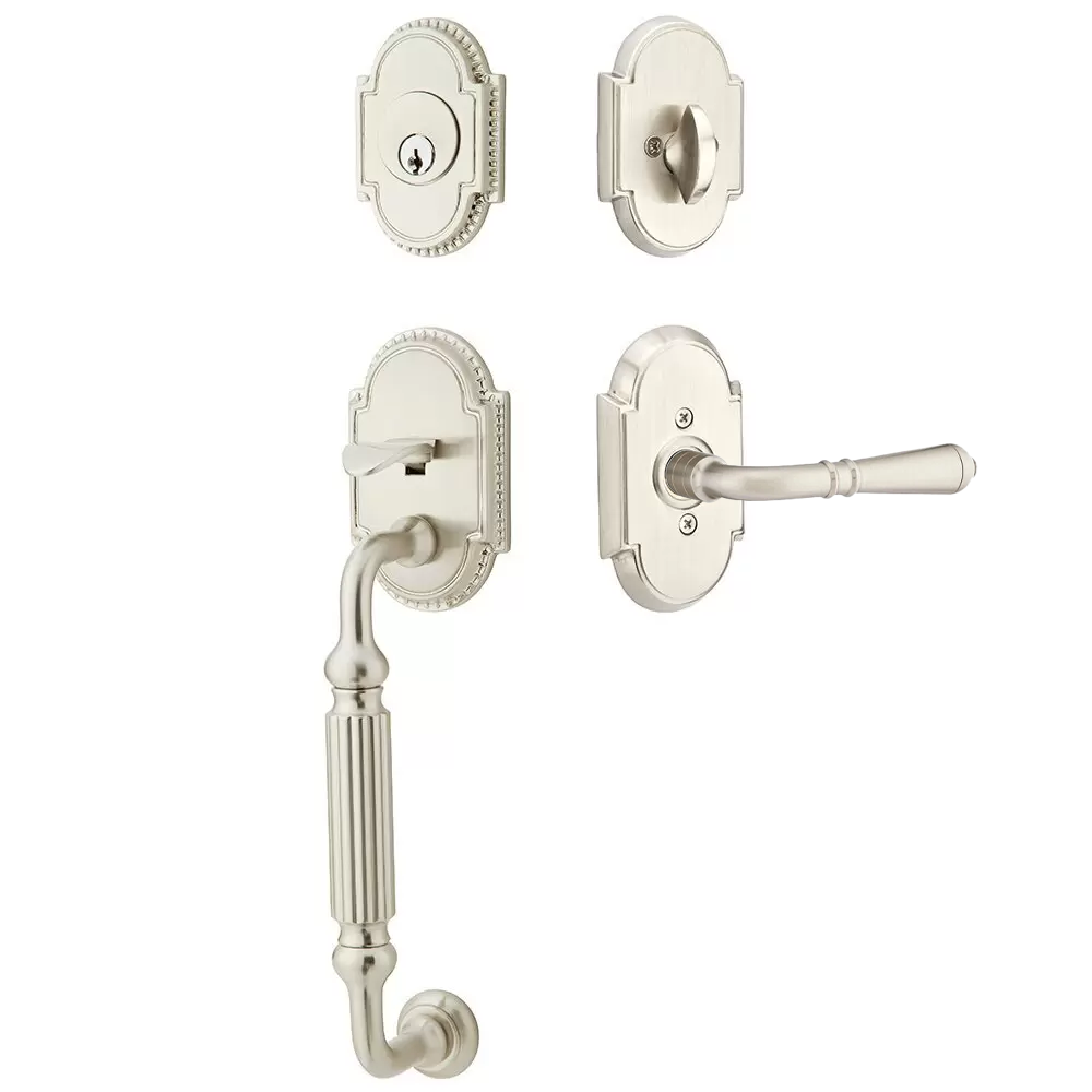 Emtek Knoxville Tubular Entryset Sectional with Turino Lever