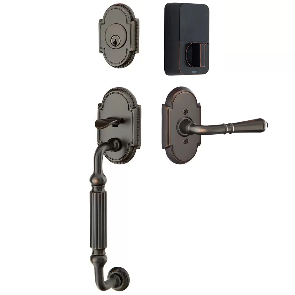 Emtek Knoxville Tubular Entryset Sectional with Turino Lever