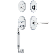 Emtek Knoxville Tubular Entryset Sectional with Turino Lever