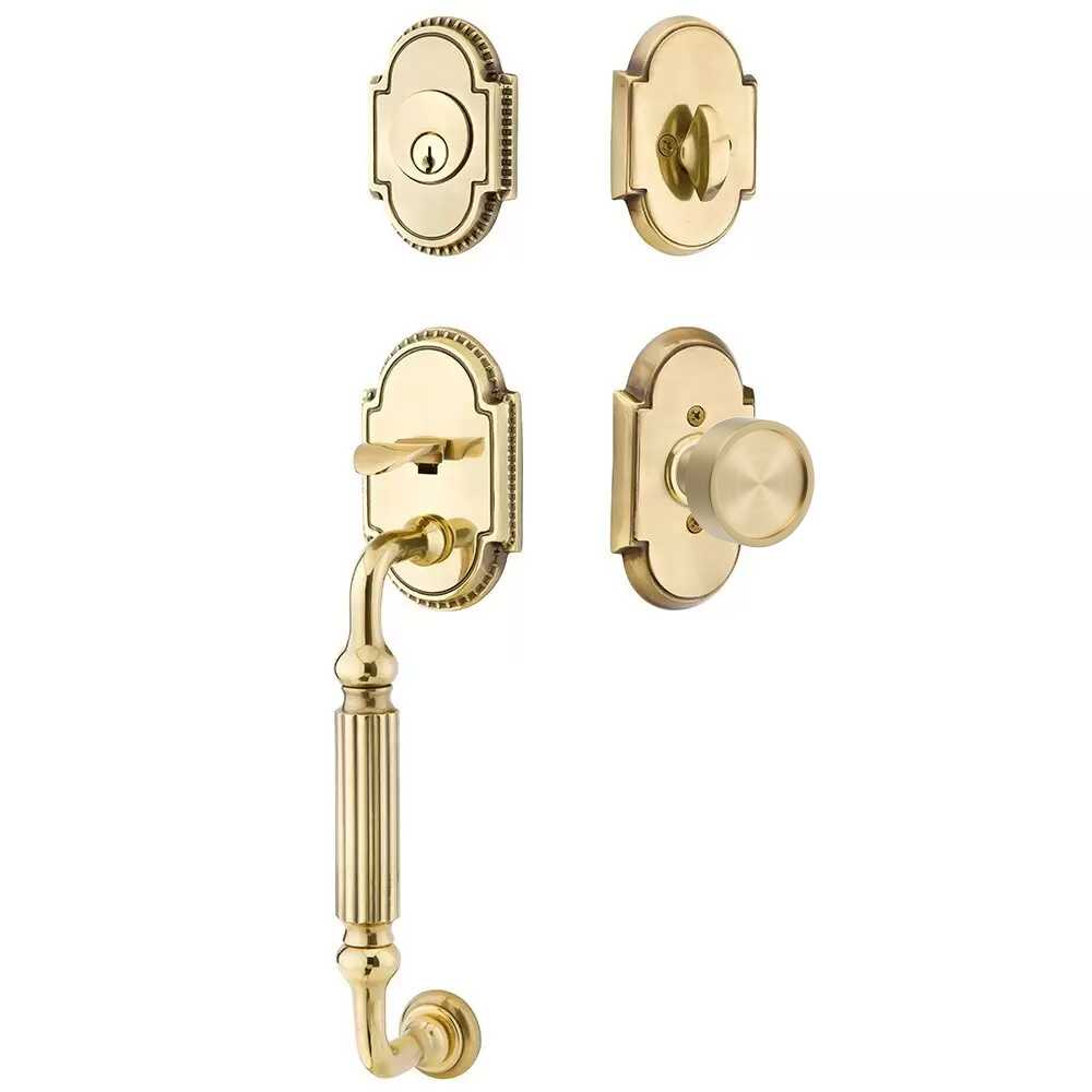 Emtek Knoxville Tubular Entryset Sectional with Verve Knob