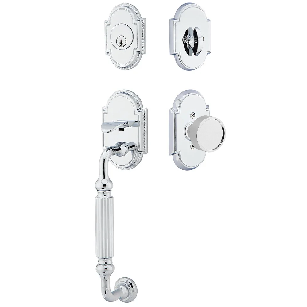 Emtek Knoxville Tubular Entryset Sectional with Verve Knob