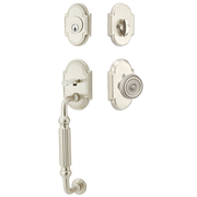 Emtek Knoxville Tubular Entryset Sectional with Waverly Knob