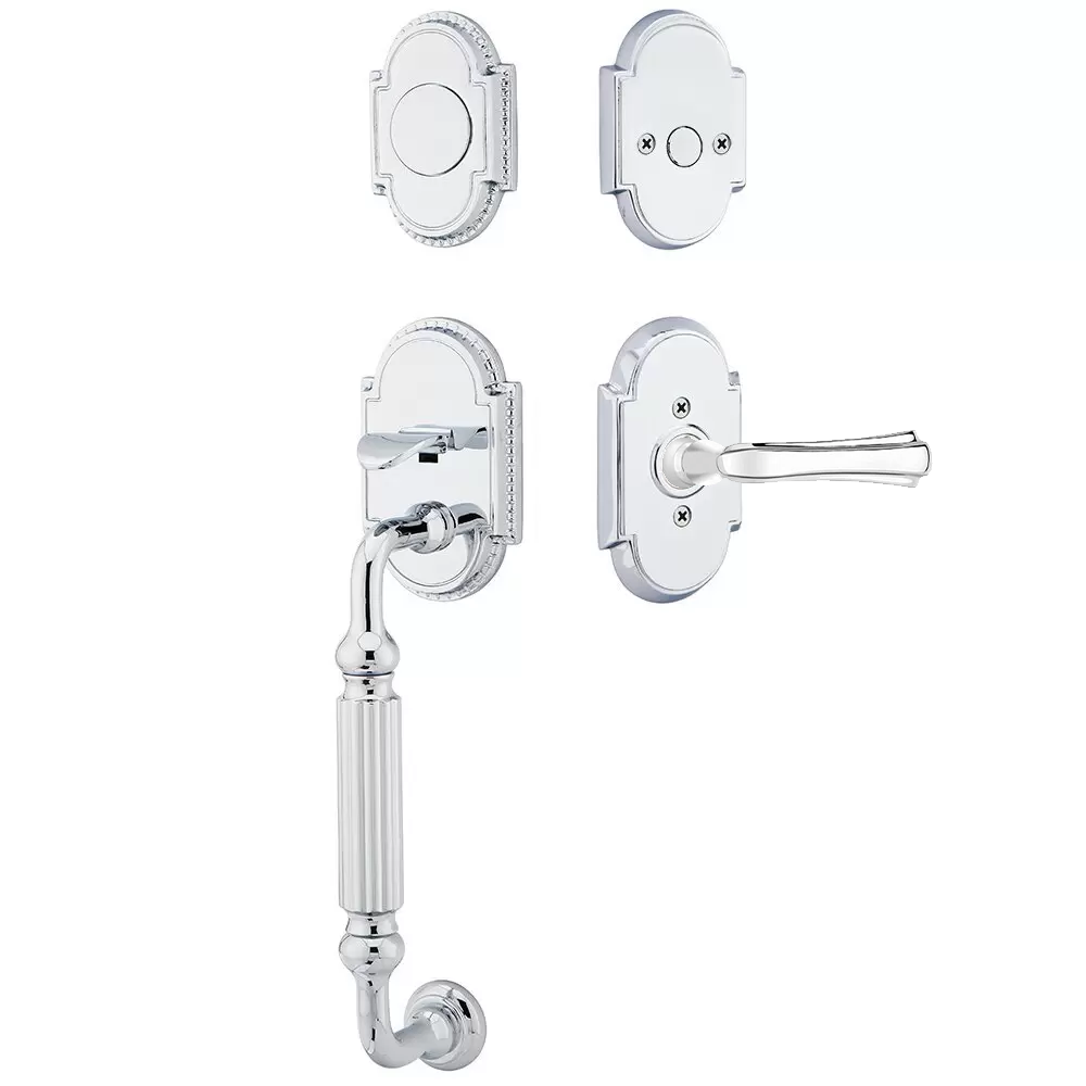 Emtek Knoxville Tubular Entryset Sectional with Wembley Lever