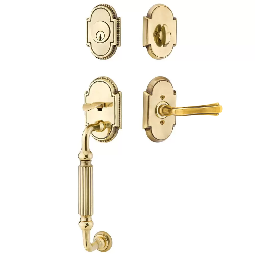 Emtek Knoxville Tubular Entryset Sectional with Wembley Lever