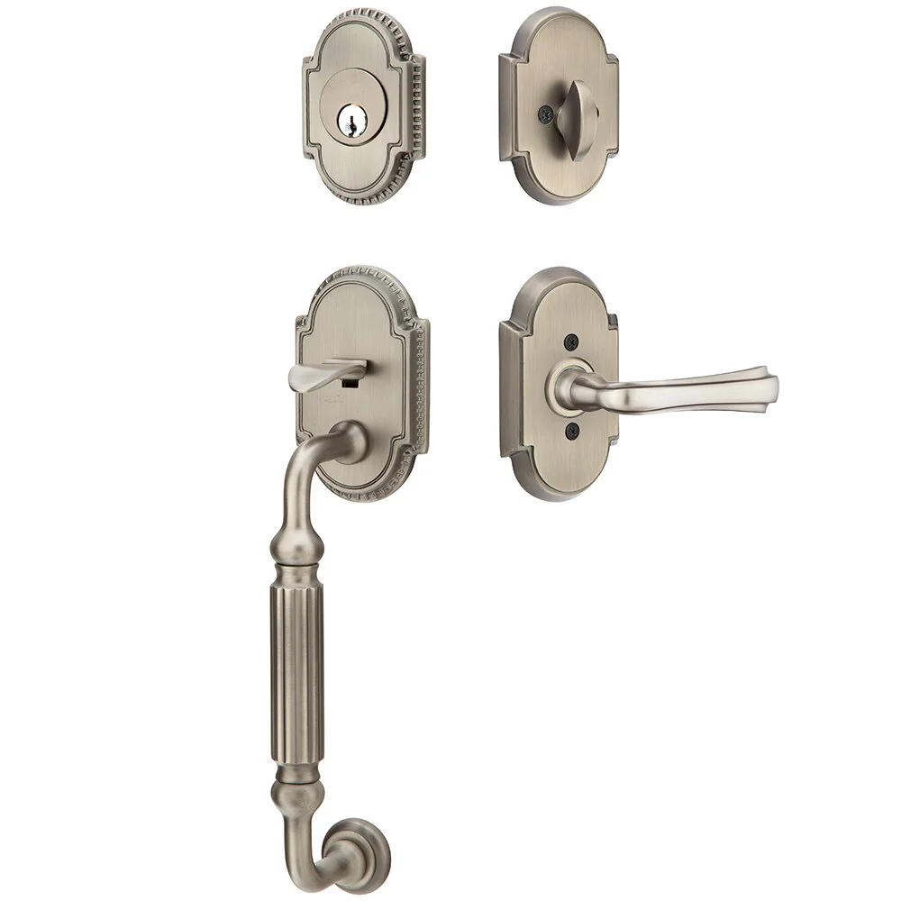 Emtek Knoxville Tubular Entryset Sectional with Wembley Lever