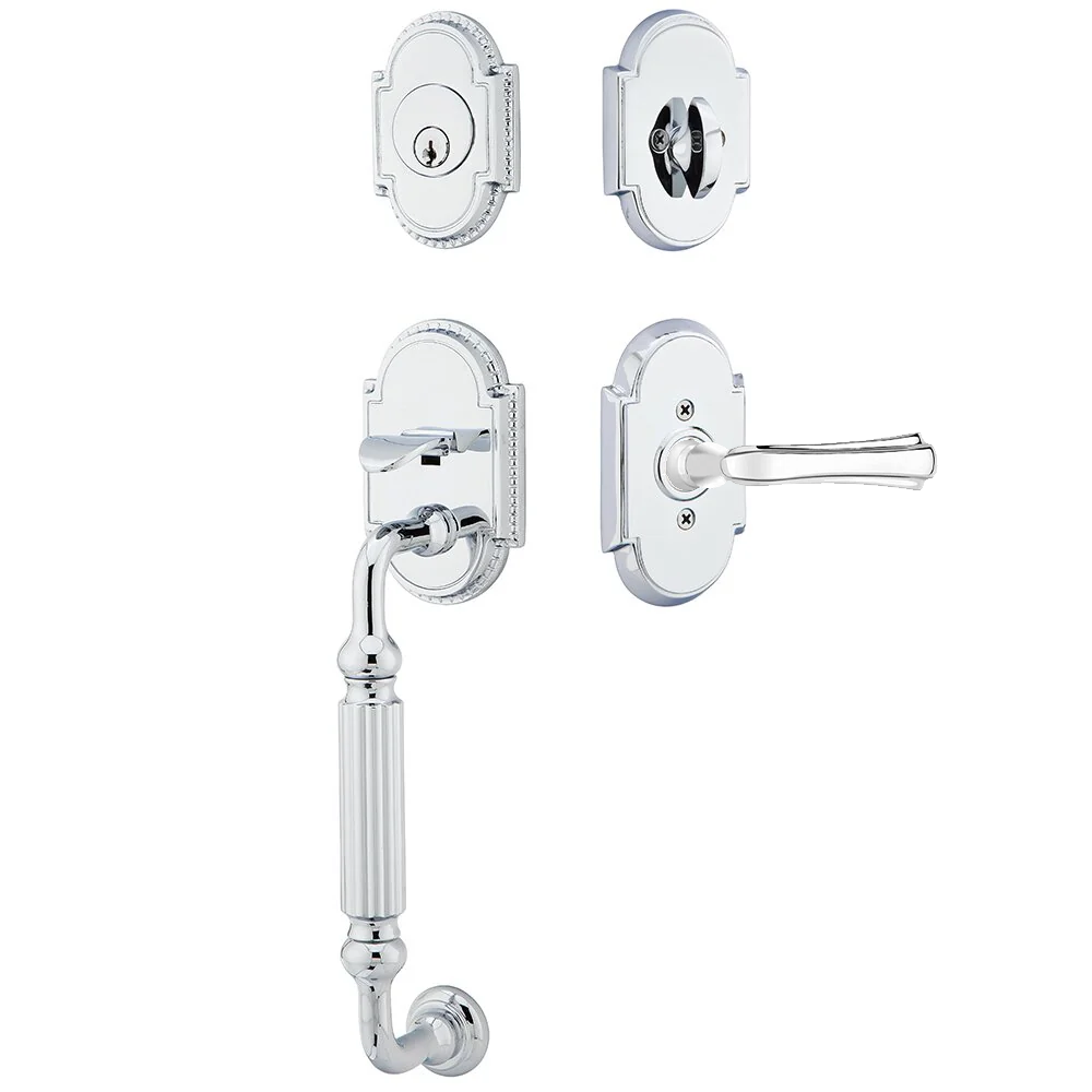 Emtek Knoxville Tubular Entryset Sectional with Wembley Lever