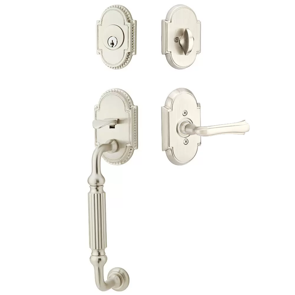 Emtek Knoxville Tubular Entryset Sectional with Wembley Lever
