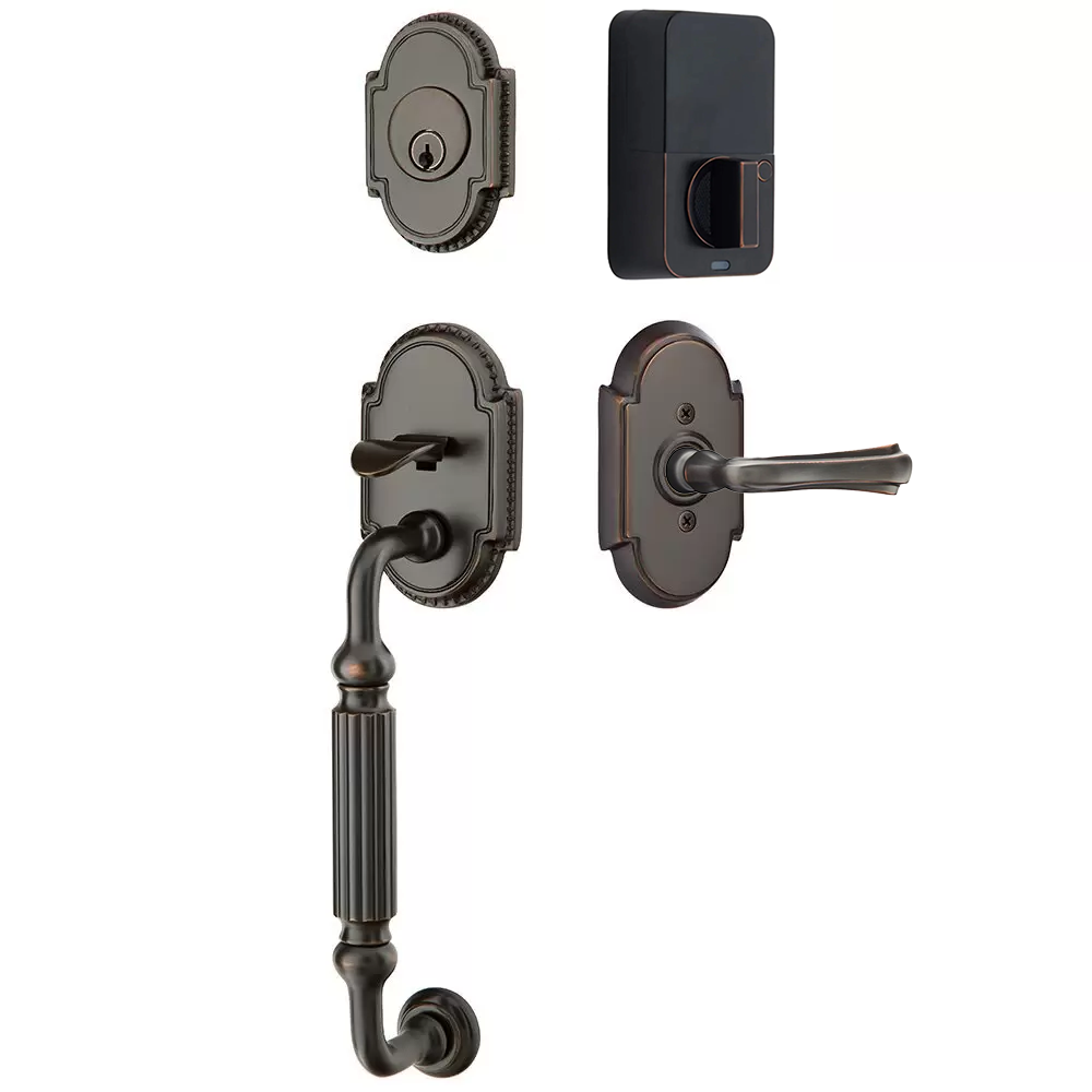 Emtek Knoxville Tubular Entryset Sectional with Wembley Lever
