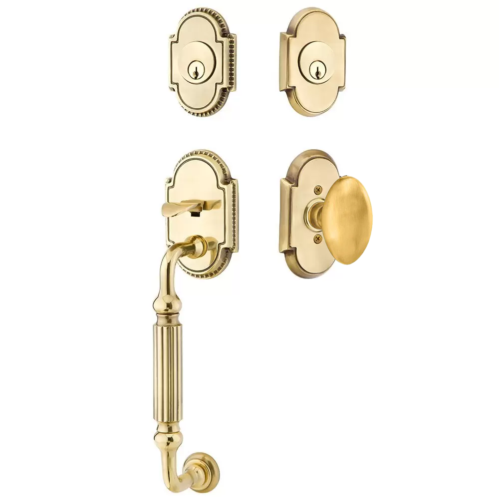 Emtek Knoxville Tubular Entryset Sectional with Egg Knob