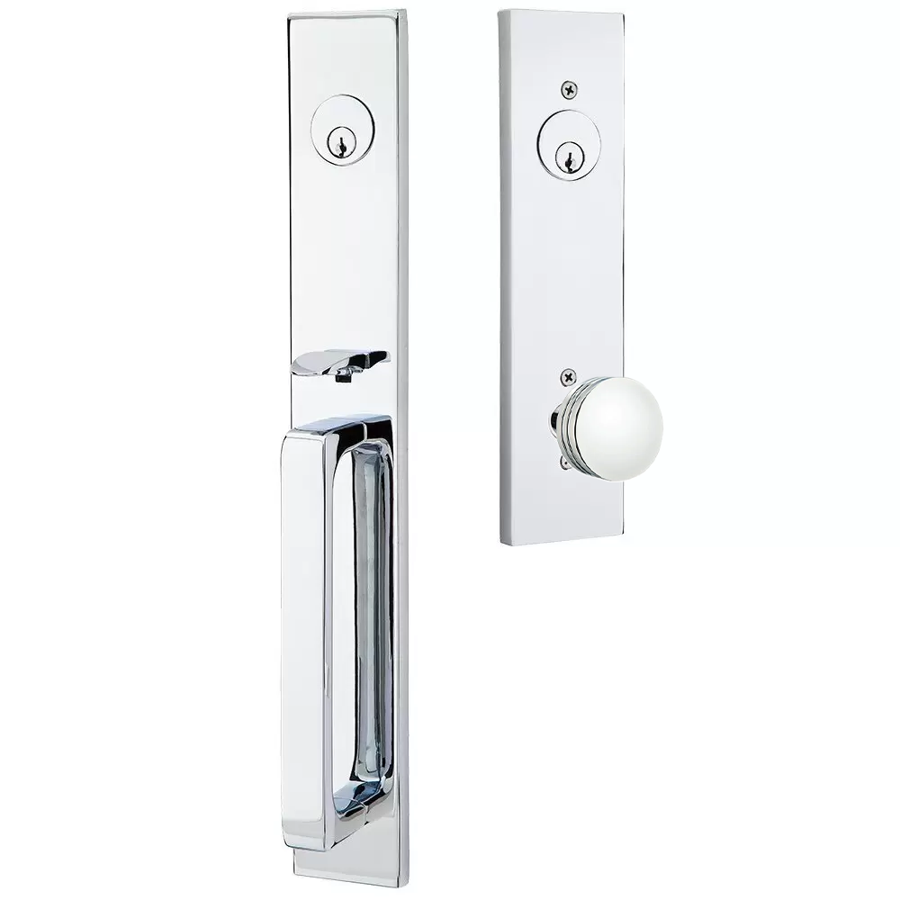 Emtek Lausanne Tubular Entryset Full Length with Bern Knob