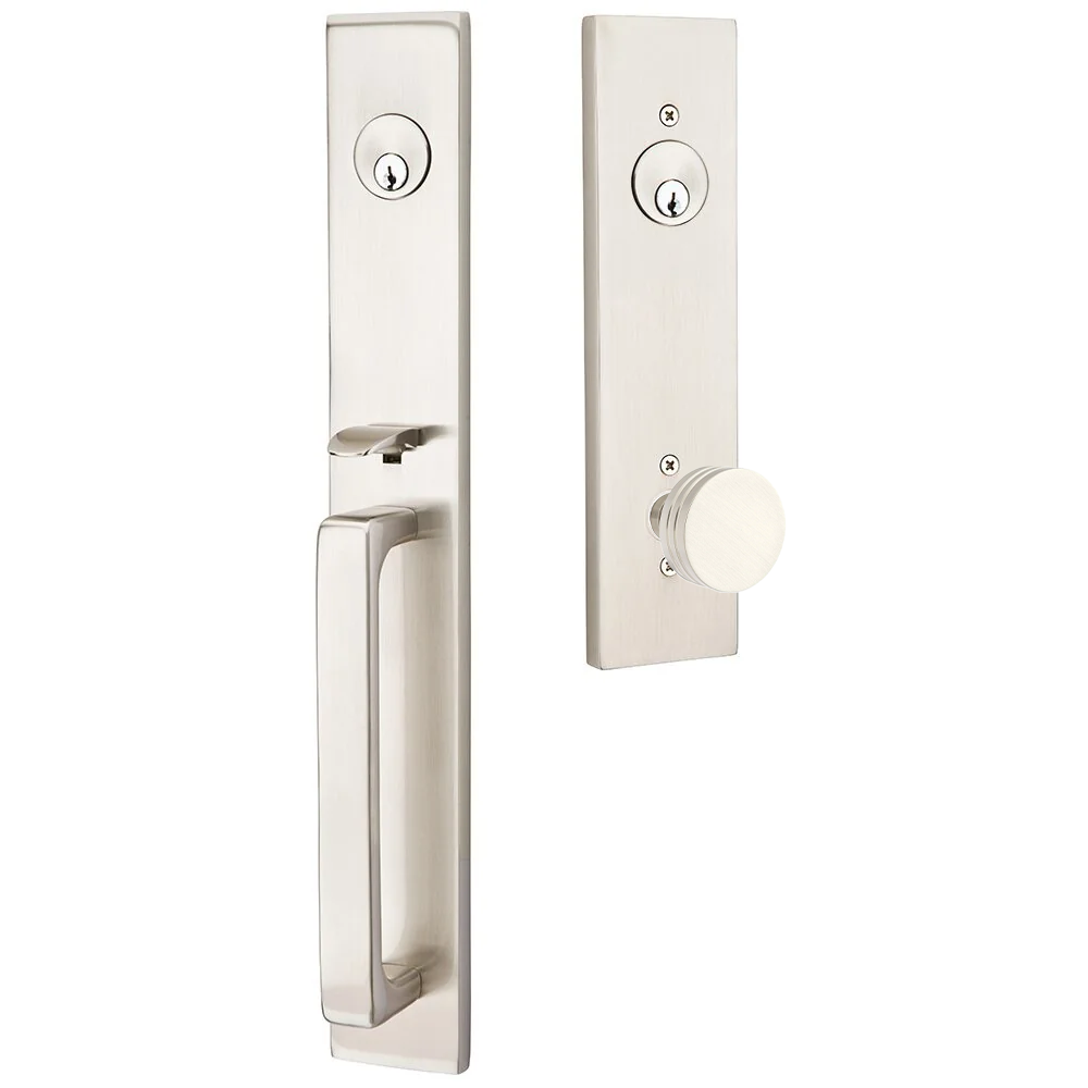 Emtek Lausanne Tubular Entryset Full Length with Bern Knob