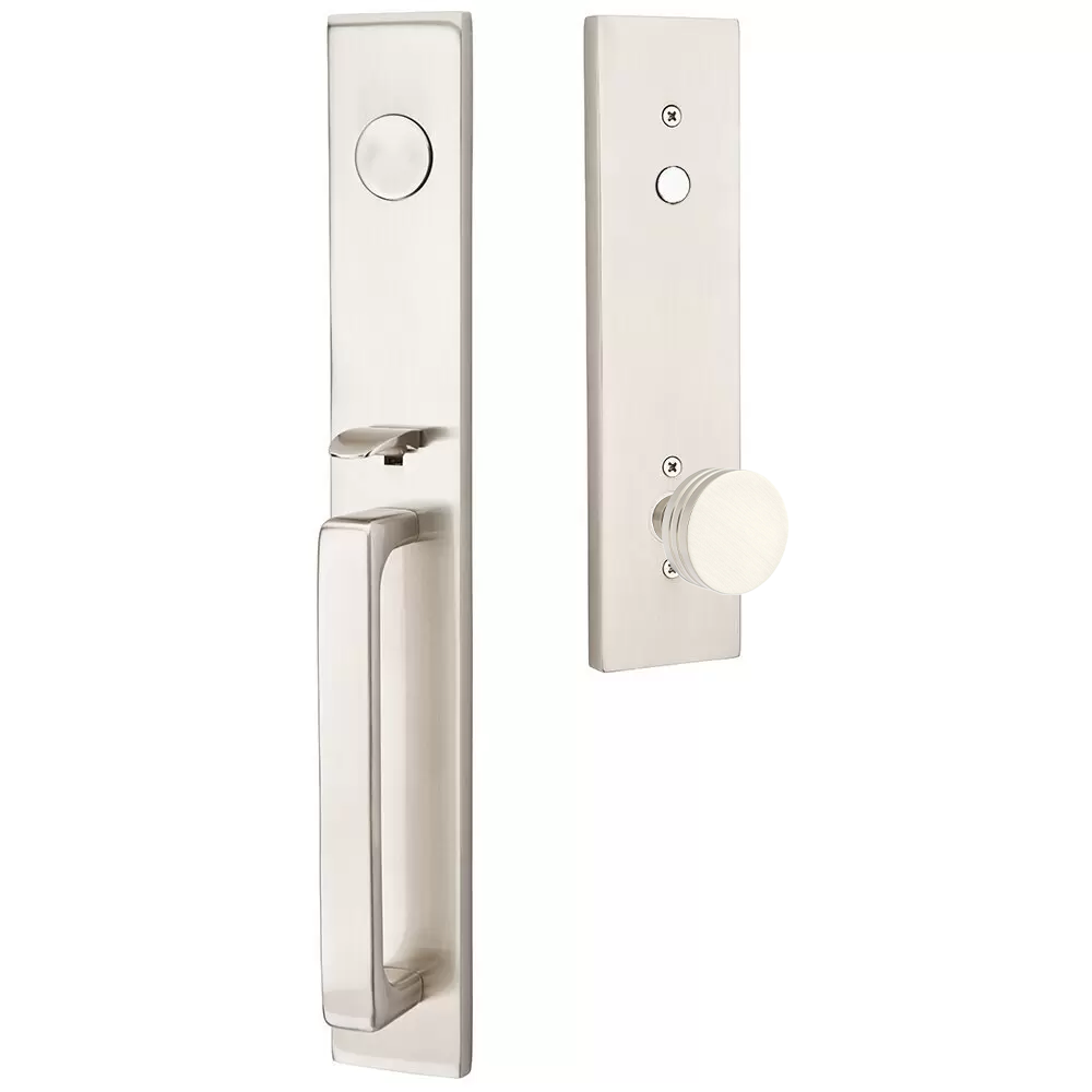 Emtek Lausanne Tubular Entryset Full Length with Bern Knob