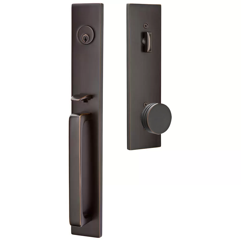 Emtek Lausanne Tubular Entryset Full Length with Bern Knob