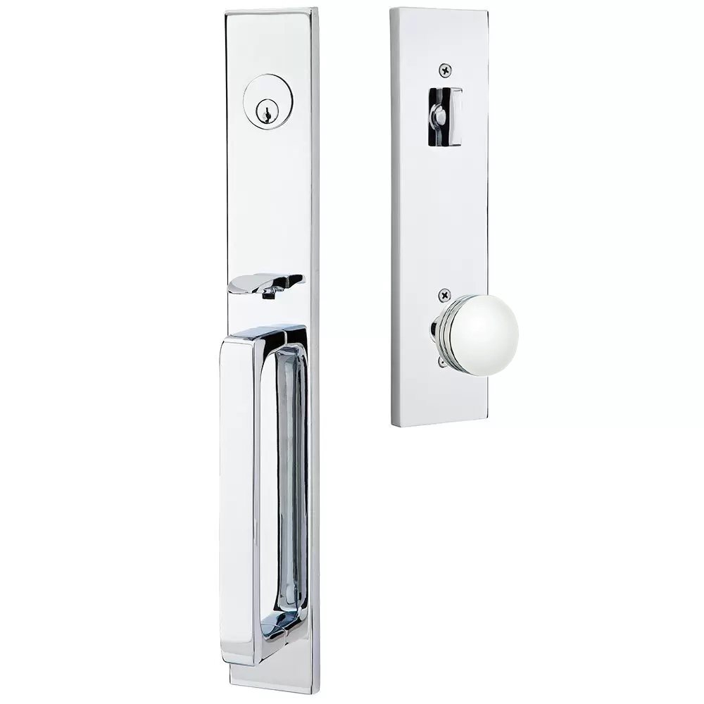 Emtek Lausanne Tubular Entryset Full Length with Bern Knob