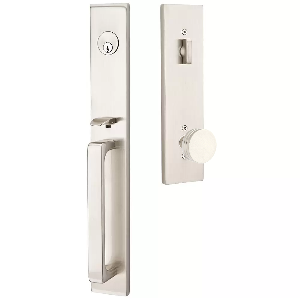 Emtek Lausanne Tubular Entryset Full Length with Bern Knob