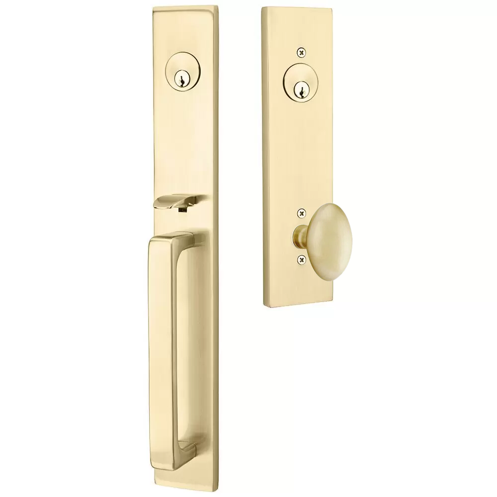 Emtek Lausanne Tubular Entryset Full Length with Egg Knob