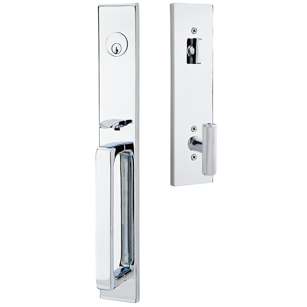 Emtek Lausanne Tubular Entryset Full Length with Ace Knurled Knob