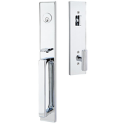 Emtek Lausanne Tubular Entryset Full Length with Ace Knurled Knob