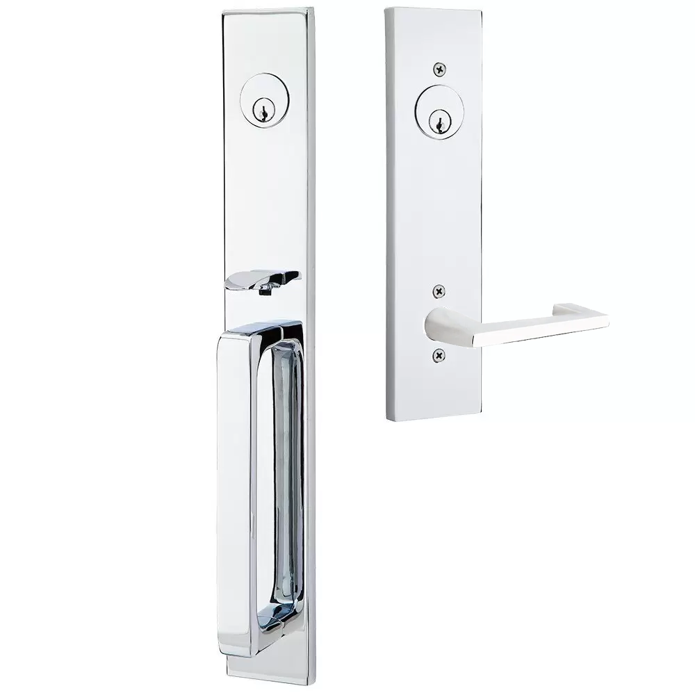 Emtek Lausanne Tubular Entryset Full Length with Argos Lever