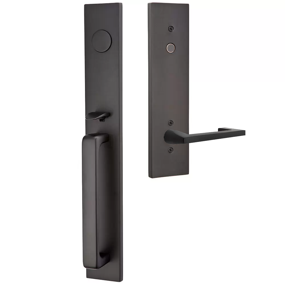 Emtek Lausanne Tubular Entryset Full Length with Argos Lever