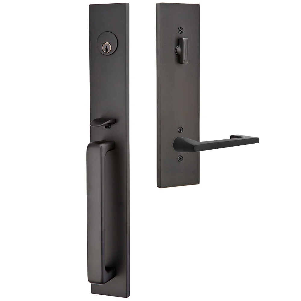 Emtek Lausanne Tubular Entryset Full Length with Argos Lever