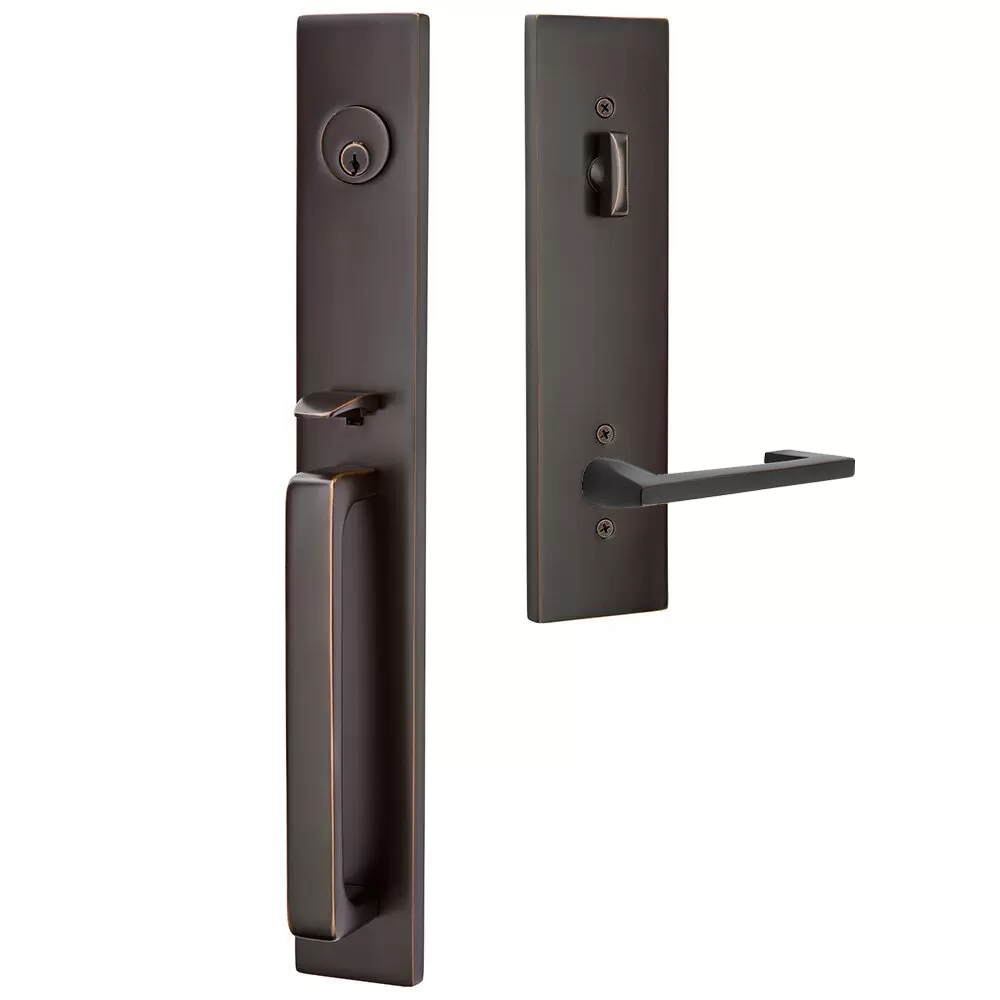 Emtek Lausanne Tubular Entryset Full Length with Argos Lever