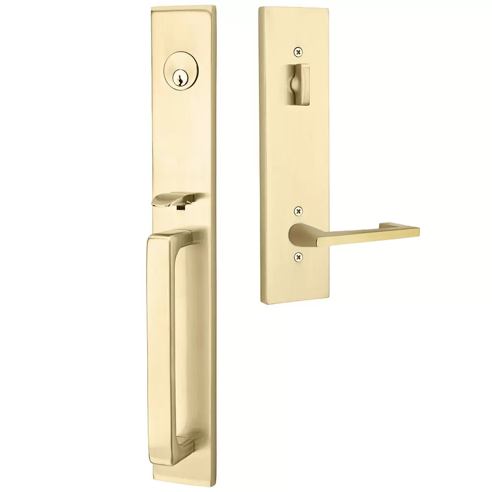 Emtek Lausanne Tubular Entryset Full Length with Argos Lever