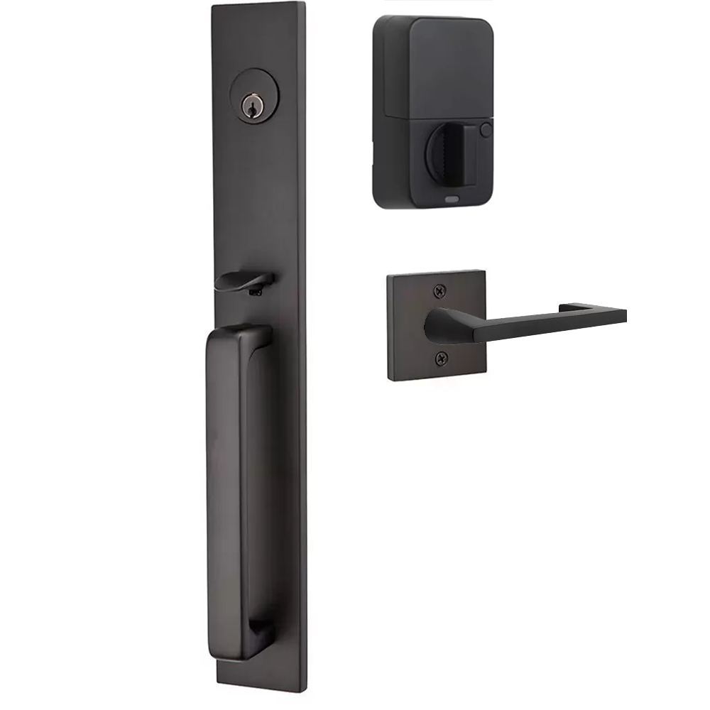 Emtek Lausanne Tubular Entryset Full Length with Argos Lever