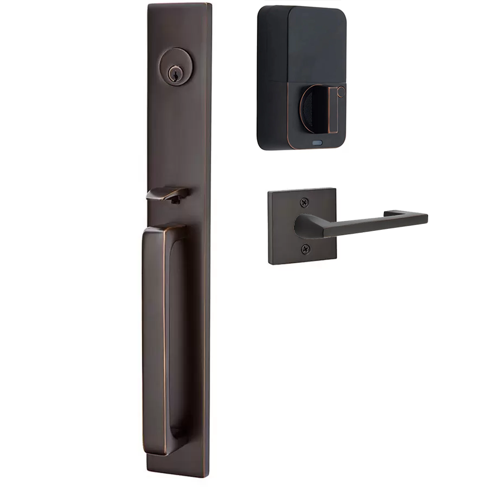 Emtek Lausanne Tubular Entryset Full Length with Argos Lever