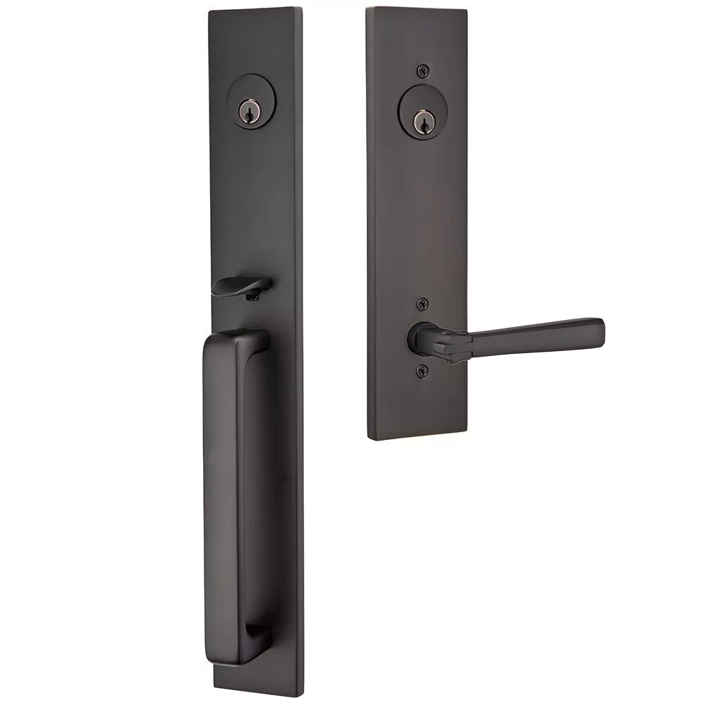 Emtek Lausanne Tubular Entryset Full Length with Arts & Crafts Lever