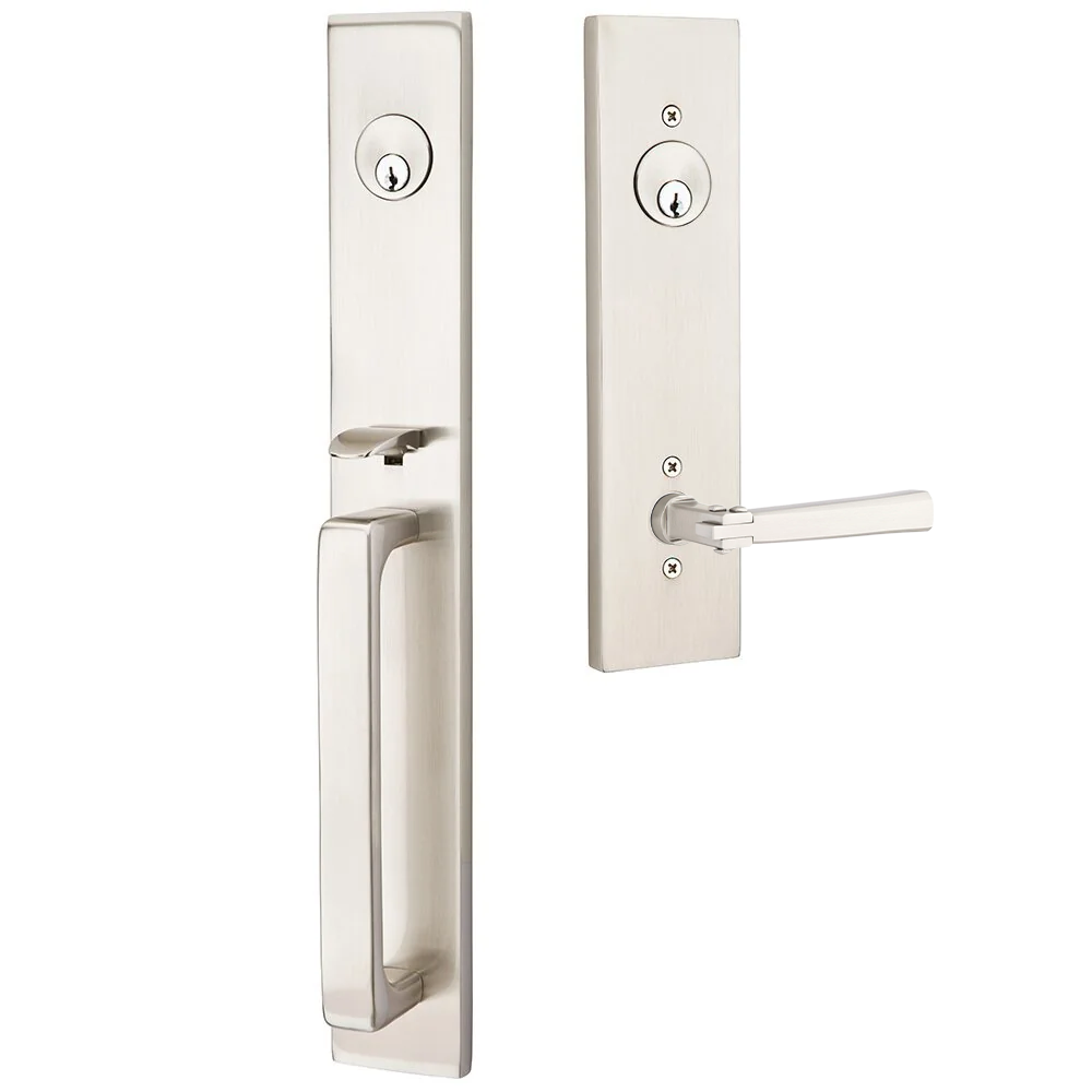 Emtek Lausanne Tubular Entryset Full Length with Arts & Crafts Lever