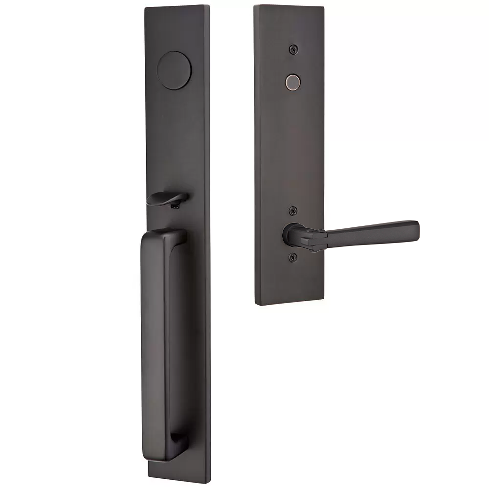 Emtek Lausanne Tubular Entryset Full Length with Arts & Crafts Lever