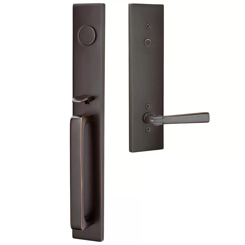 Emtek Lausanne Tubular Entryset Full Length with Arts & Crafts Lever