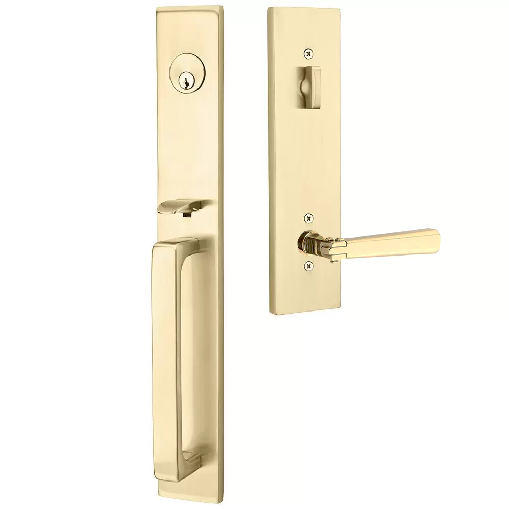 Emtek Lausanne Tubular Entryset Full Length with Arts & Crafts Lever