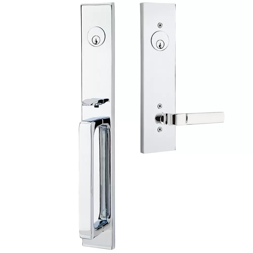 Emtek Lausanne Tubular Entryset Full Length with Aston Lever