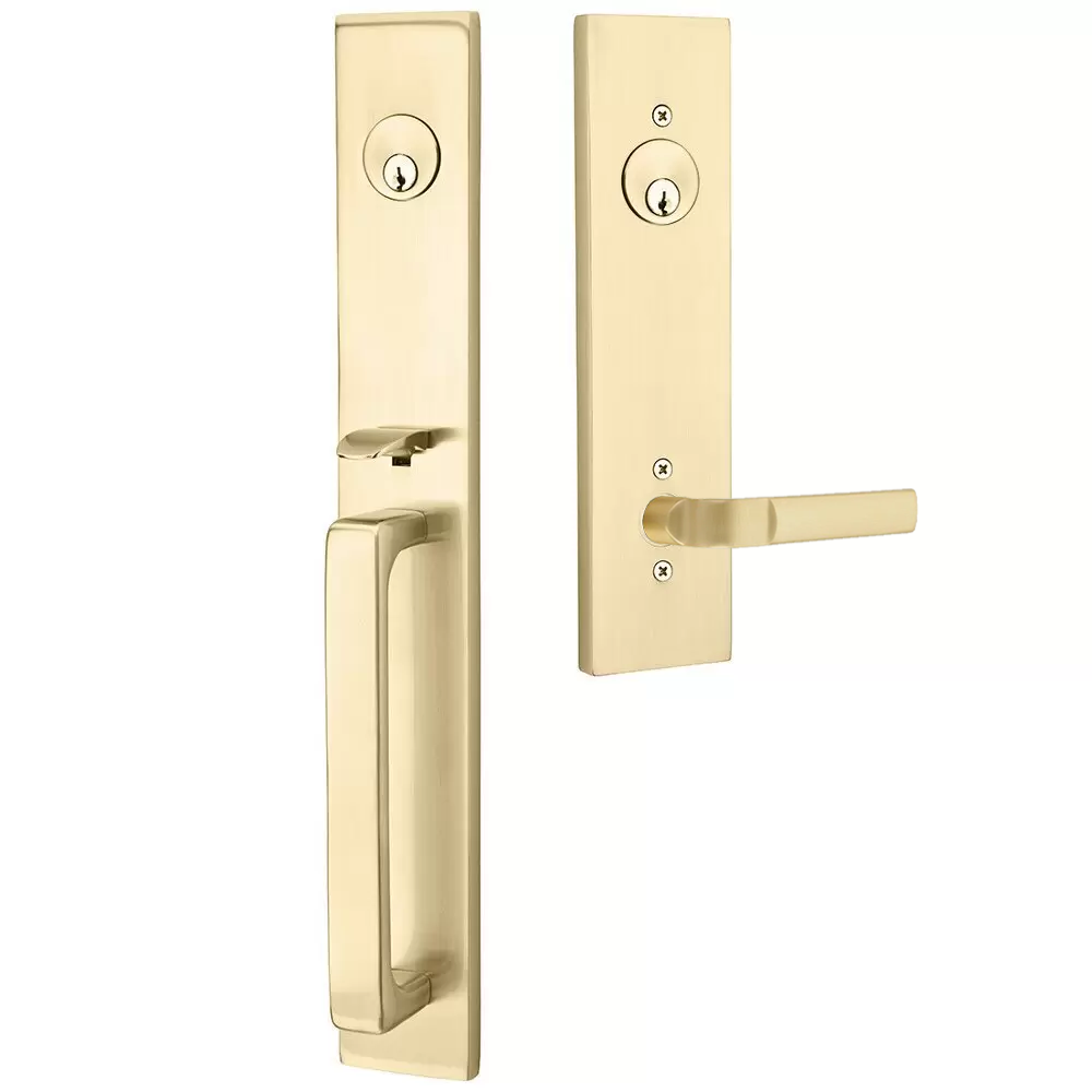 Emtek Lausanne Tubular Entryset Full Length with Aston Lever