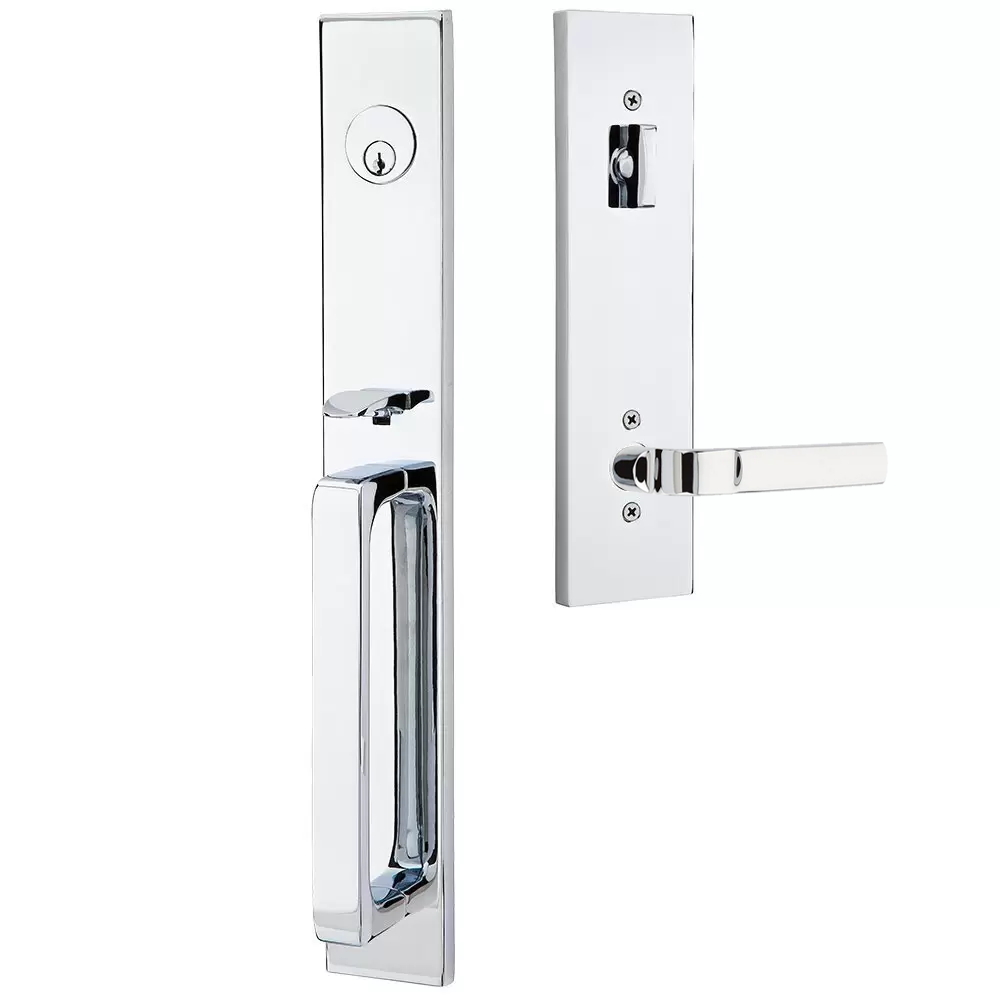 Emtek Lausanne Tubular Entryset Full Length with Aston Lever