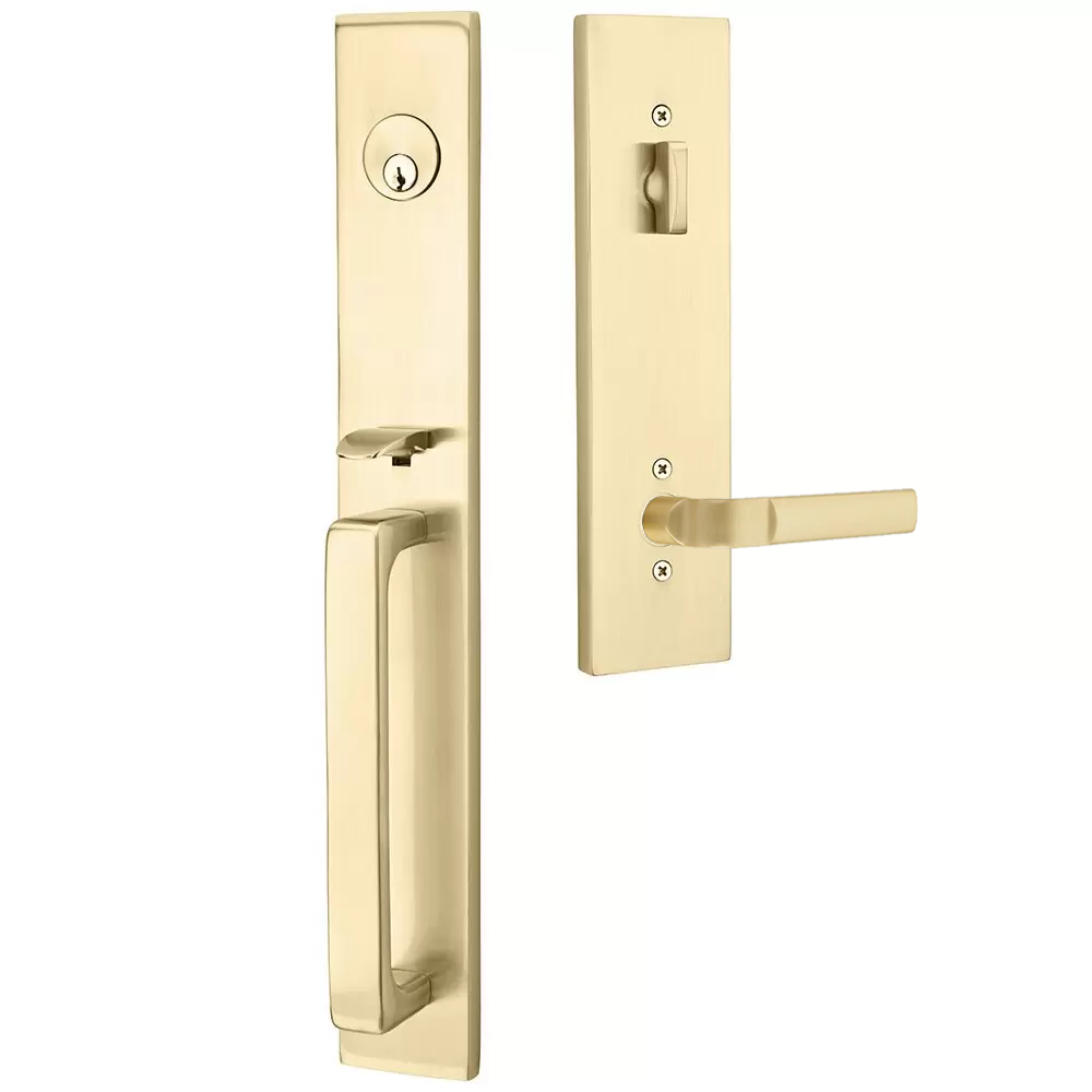 Emtek Lausanne Tubular Entryset Full Length with Aston Lever