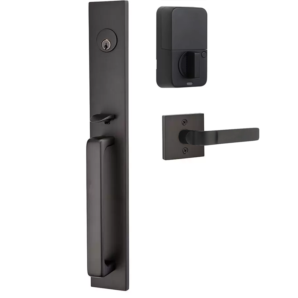 Emtek Lausanne Tubular Entryset Full Length with Aston Lever