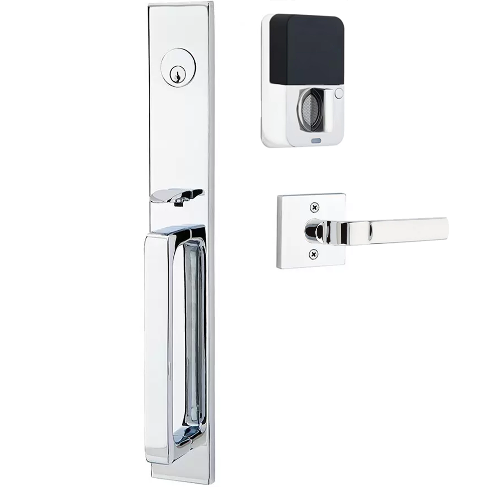 Emtek Lausanne Tubular Entryset Full Length with Aston Lever