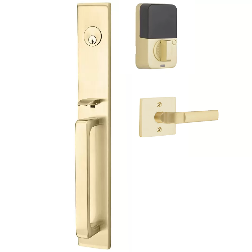 Emtek Lausanne Tubular Entryset Full Length with Aston Lever