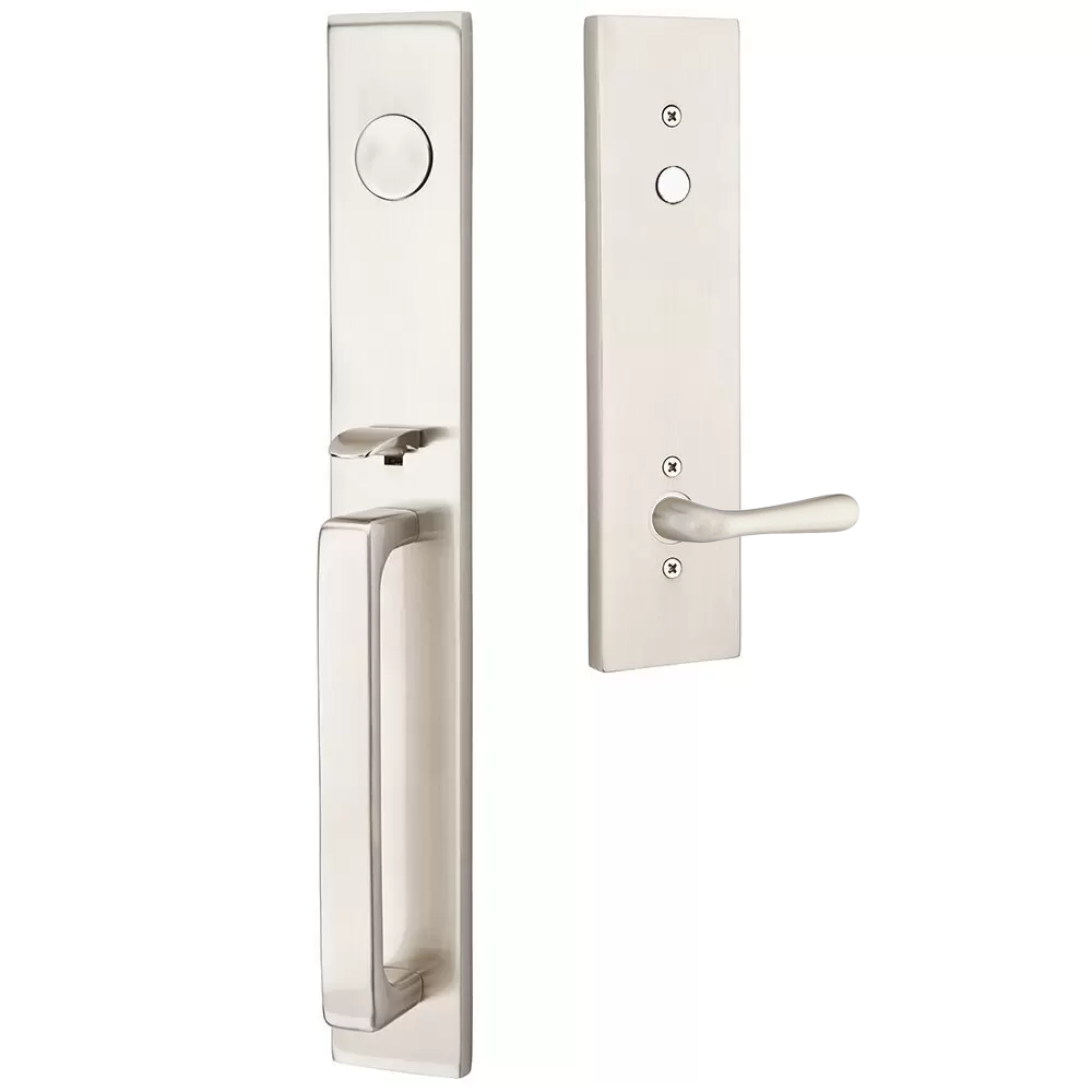 Emtek Melrose Tubular Entryset Full Length with Stuttgart Lever