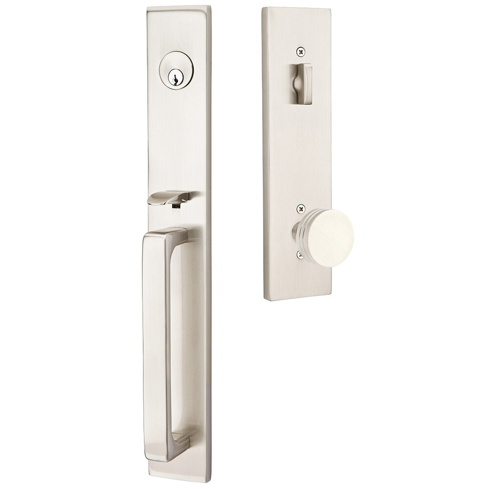 Emtek Lausanne Tubular Entryset Full Length with Bern Knob