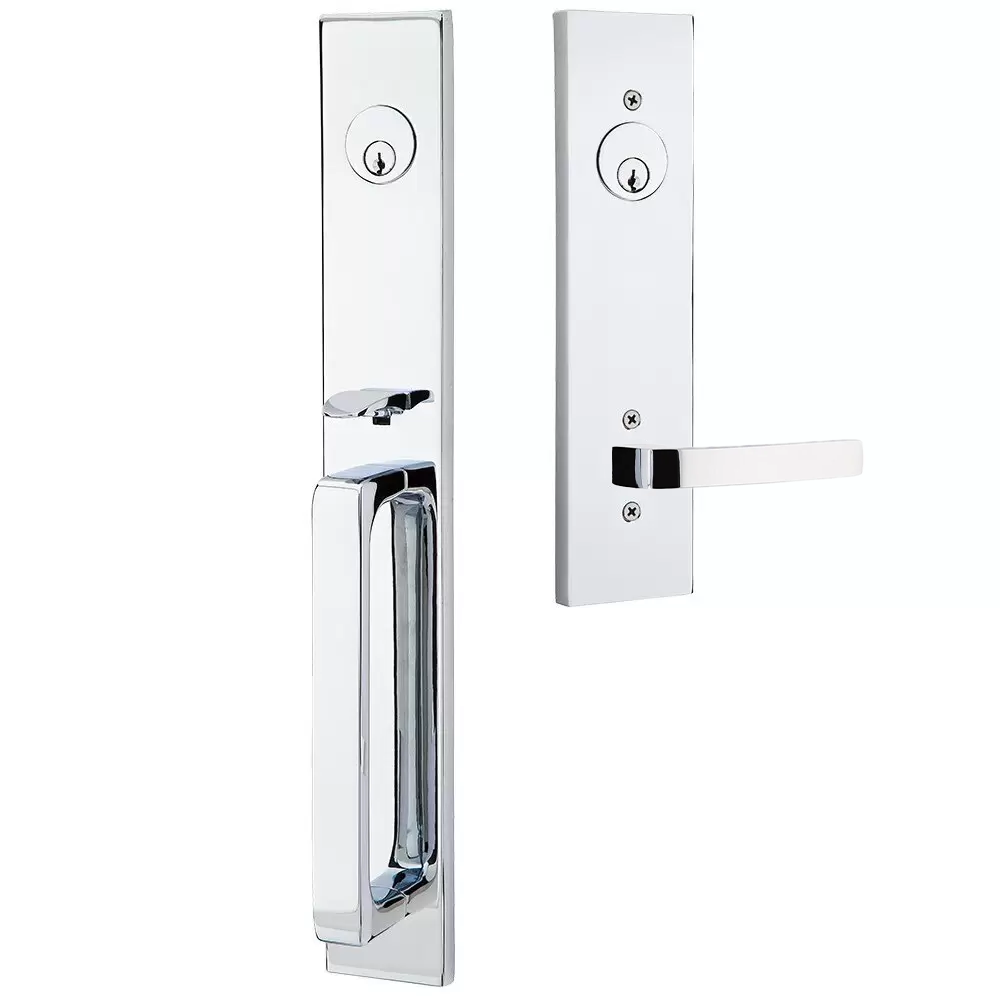 Emtek Lausanne Tubular Entryset Full Length with Breslin Lever