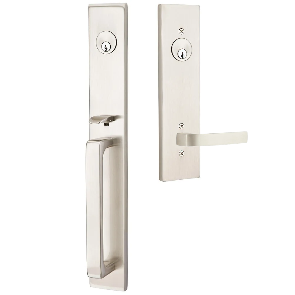 Emtek Lausanne Tubular Entryset Full Length with Breslin Lever