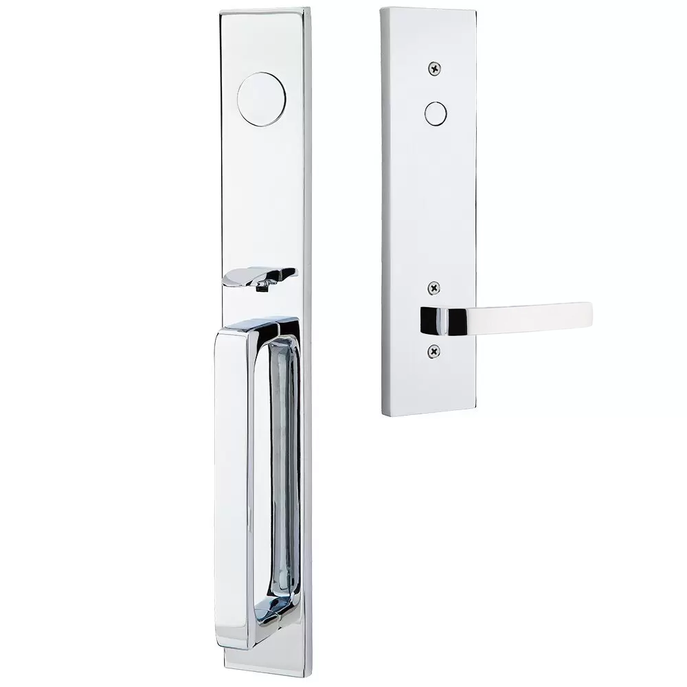 Emtek Lausanne Tubular Entryset Full Length with Breslin Lever