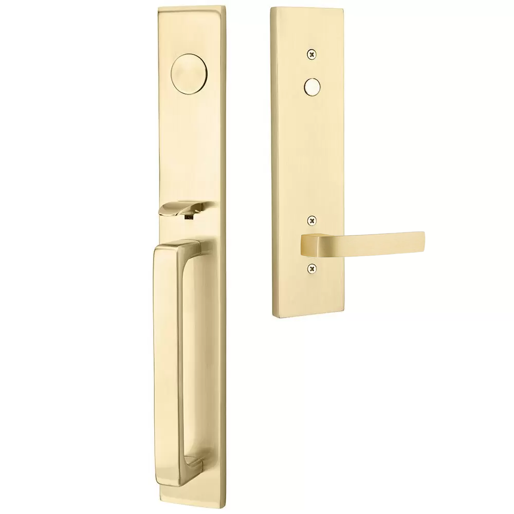 Emtek Lausanne Tubular Entryset Full Length with Breslin Lever