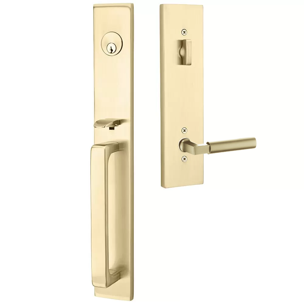 Emtek Lausanne Tubular Entryset Full Length with Bryce Lever