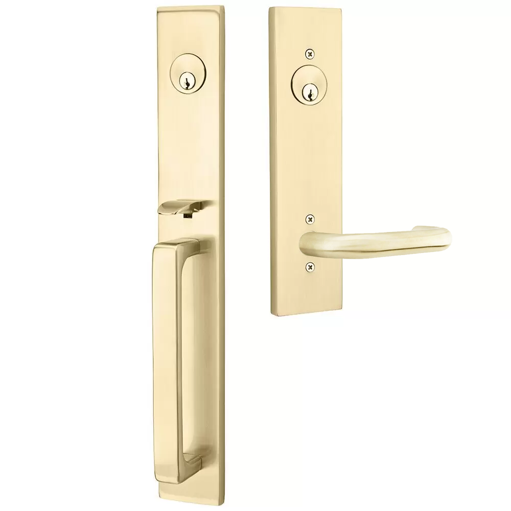 Emtek Lausanne Tubular Entryset Full Length with Cologne Lever