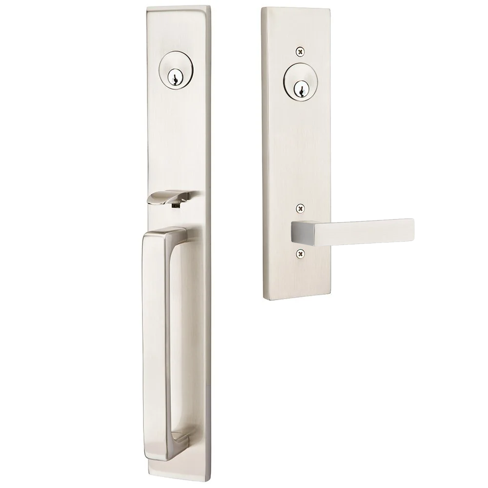 Emtek Lausanne Tubular Entryset Full Length with Dumont Lever